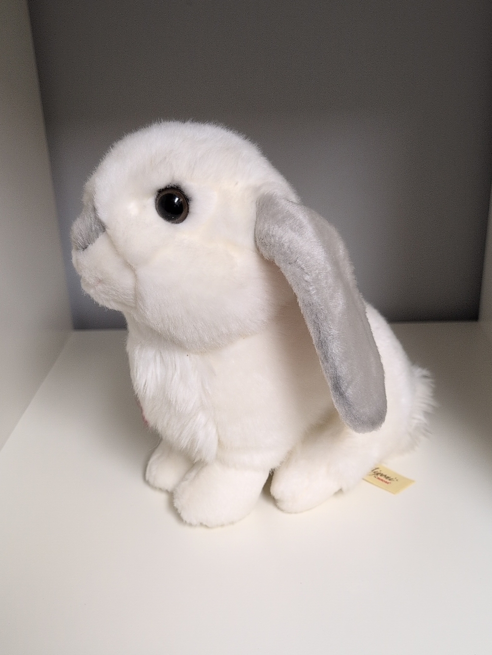 Aurora Miyoni Grey And White Lop Rabbit 8" Plush Collectible Bunny Floppy Ears
